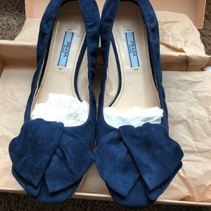 Suede Prada heels